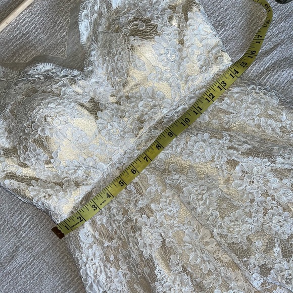 Lightinthebox Champagne  & Lace Sleeveless Tea Length A Line Formal Dress - Picture 11 of 16